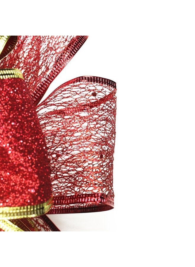BinaryABC Christmas Tree Topper Bow,Christmas Bowknot Ornaments,Christmas Decorations(Red) - Image 5