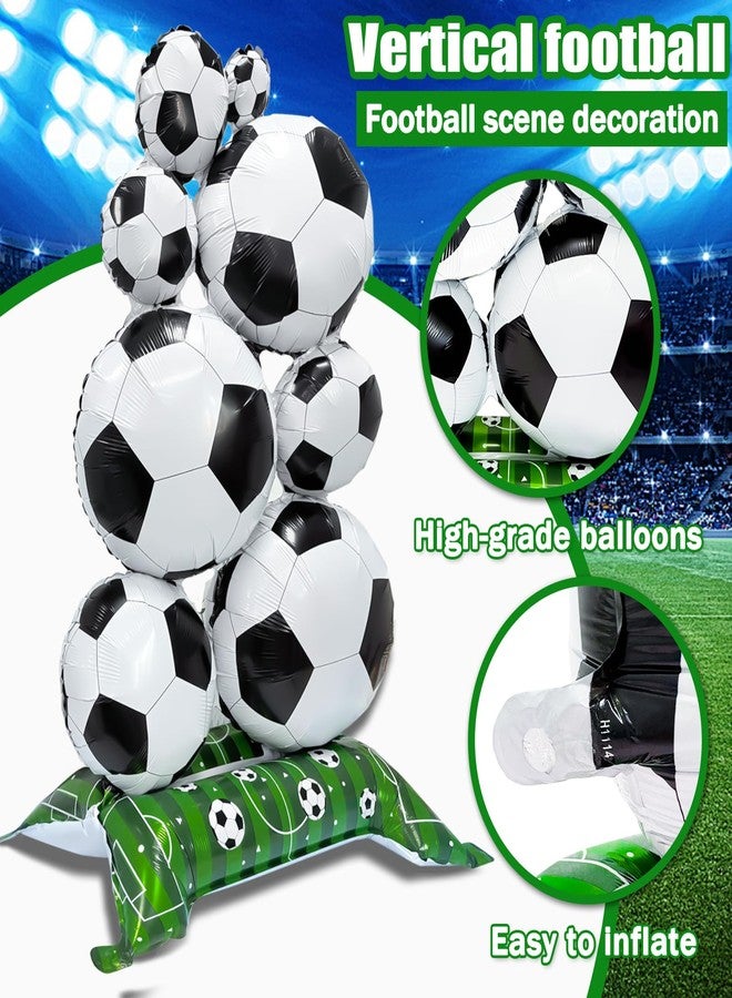 Lukinuo Giant Self Standing Soccer Ball Balloons 2 Pcs 5 ft Soccer Party Balloon Decorations World Cup Balloon Decor Sports Football Ball Fans Birthday Party Decoration Supplie - Image 3