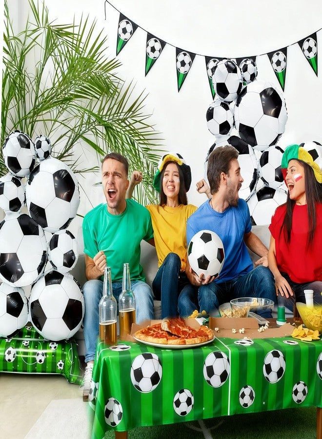 Lukinuo Giant Self Standing Soccer Ball Balloons 2 Pcs 5 ft Soccer Party Balloon Decorations World Cup Balloon Decor Sports Football Ball Fans Birthday Party Decoration Supplie - Image 5
