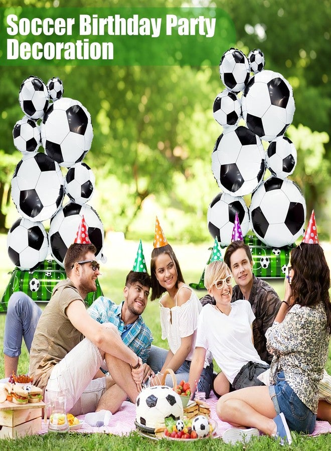 Lukinuo Giant Self Standing Soccer Ball Balloons 2 Pcs 5 ft Soccer Party Balloon Decorations World Cup Balloon Decor Sports Football Ball Fans Birthday Party Decoration Supplie - Image 4