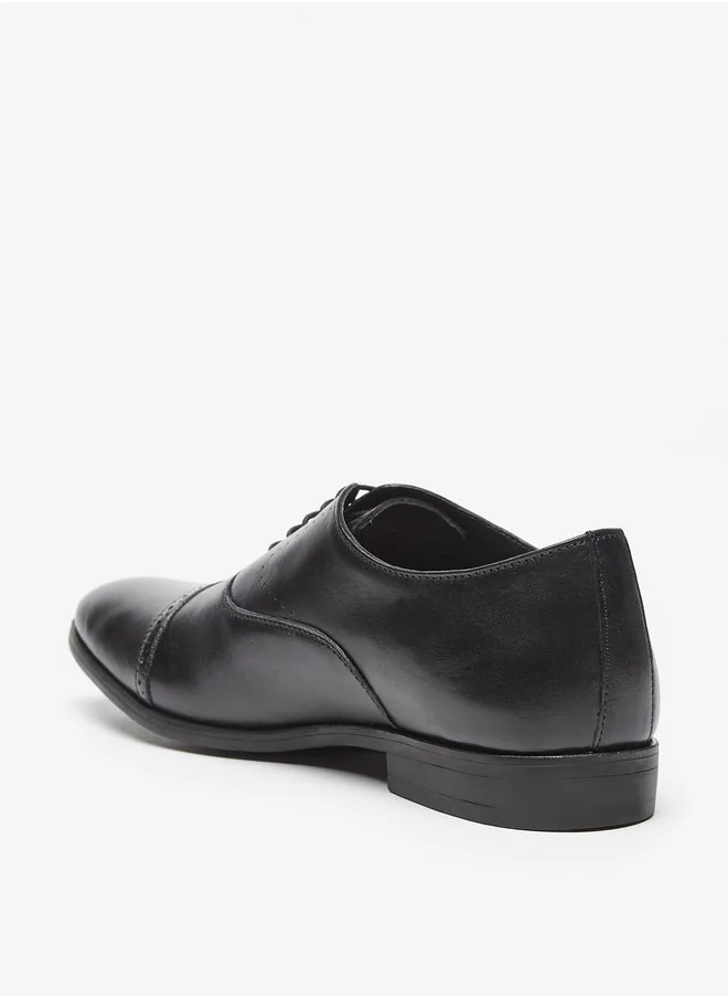 دوتشيني Duchini Men's Solid Derby Lace-Up Shoes