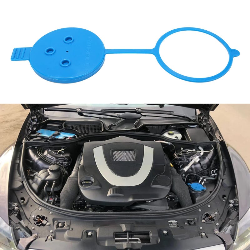 Ymiko Ymiko Windshield Washer Reservoir Cap Lid Replacement for Mercedes Benz W221 S Class C216 Windshield Wiper Washer Fluid Reservoir Tank Bottle Cap OE#2218690072 - Image 2