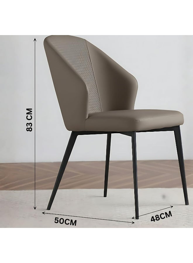 ALWASIT HOME 1+6 Seater Marble Top Dining Table Set | Modern Luxury Dining Room Furniture | Leather Upholstered Chairs with Backrest | Elegant Kitchen Dining Set for Home & Apartment Decor - Image 3