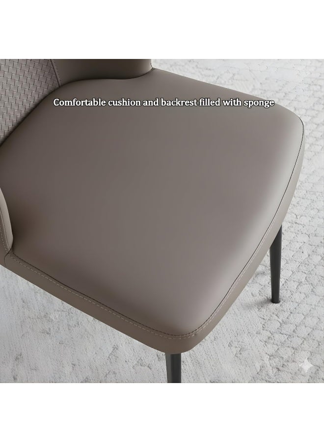 ALWASIT HOME 1+6 Seater Marble Top Dining Table Set | Modern Luxury Dining Room Furniture | Leather Upholstered Chairs with Backrest | Elegant Kitchen Dining Set for Home & Apartment Decor - Image 4