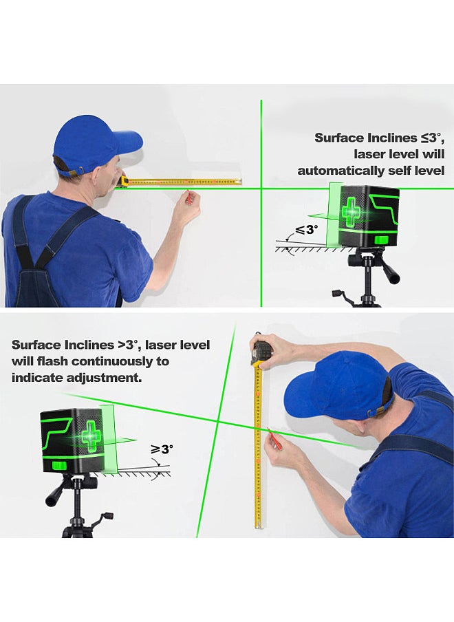 Generic Self-Leveling Laser Level, 2 Lines Laser Level Green Cross Laser Beam Line, Alignment Laser Tool for Picture Hanging and DIY Application  - Image 4