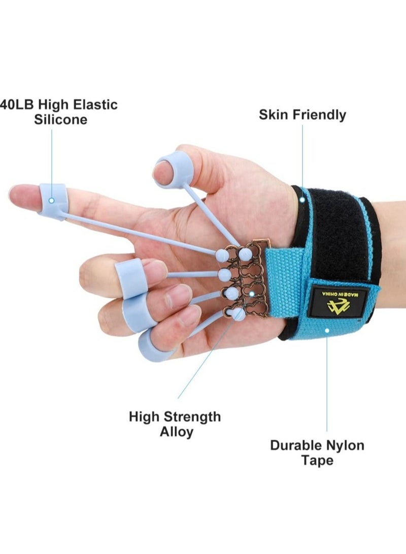 كابتن تيك جهاز تمرين الأصابع ، جهاز تمارين الأصابع القابل للتعديل ومقوي الأصابع ، جهاز تمرين قبضة اليد لعلاج اليدين ، تخفيف التهاب المفاصل وآلام النفق الرسغي (40 رطل) - Image 3