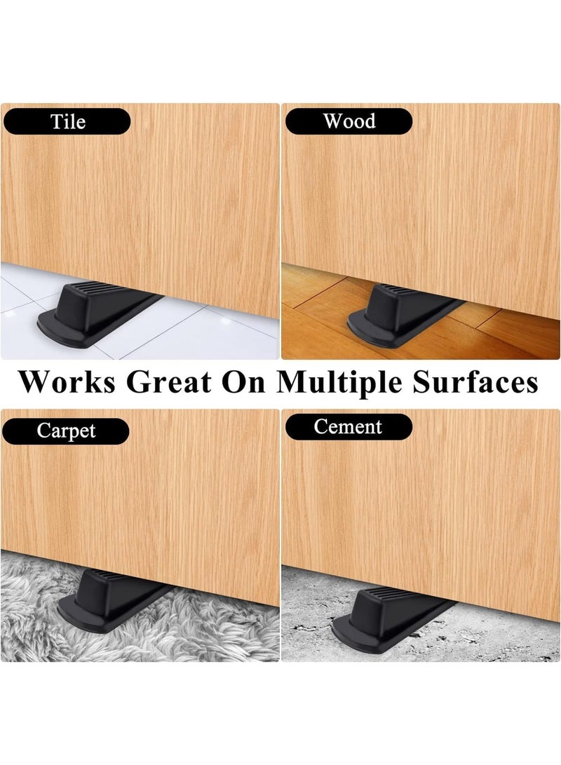 4 قطع من وعاء باب المطاط الآمن للأطفال، وعاء باب مضاد للانزلاق عالي الجودة لمنع الإغلاق القوي وضغط الأصابع، وعاء باب أرضي متين للاستخدام في المنزل والمكتب والمدرسة - Image 5