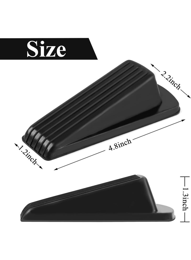 4 قطع من وعاء باب المطاط الآمن للأطفال، وعاء باب مضاد للانزلاق عالي الجودة لمنع الإغلاق القوي وضغط الأصابع، وعاء باب أرضي متين للاستخدام في المنزل والمكتب والمدرسة - Image 2