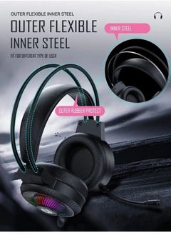 TIGER H82 Wired RGB Gaming Headset with Microphone, 3.5mm Audio Jack, USB Connection, LED Backlight, Noise-Cancelling Mic, Comfortable Ear Cushions, for PC, PS4, Xbox – Perfect for Gamers Seeking High-Quality Sound and Immersive Audio  - Image 5
