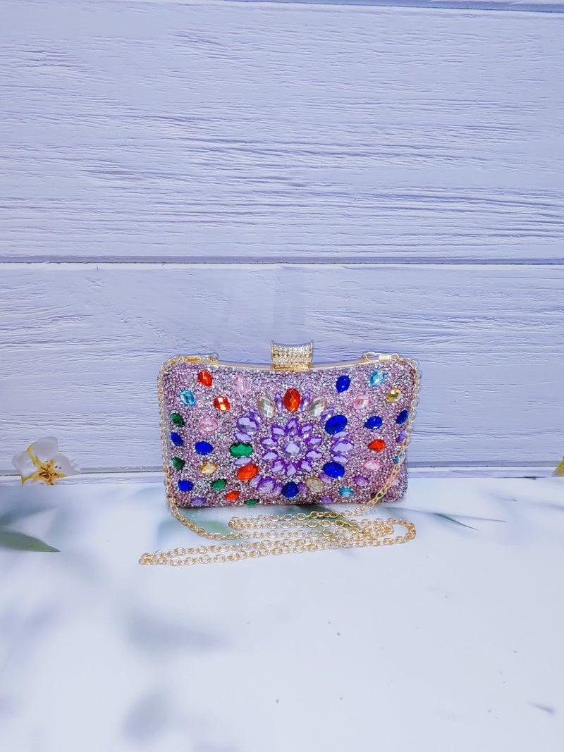 2025 Fashion Clip Bag High-Grade Diamond-Encrusted Women'S Evening Bag Banquet Party Wedding Bride Bag - Image 3