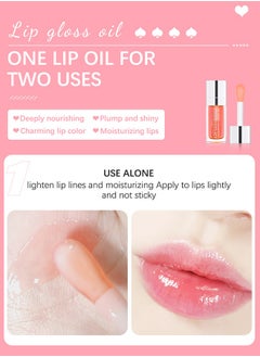 ibcccndc Hydrating Lip Glow Oil, Moisturizing Lip Glow Oil, Nourishing Glossy Transparent Lip Oil, Plumping Lip Oil, Lip Balm, Non-sticky Tinted Toot Lip Balm for Lip Care (CLEAR) 6ml  - Image 2