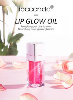 ibcccndc Hydrating Lip Glow Oil, Moisturizing Lip Glow Oil, Nourishing Glossy Transparent Lip Oil, Plumping Lip Oil, Lip Balm, Non-sticky Tinted Toot Lip Balm for Lip Care (CLEAR) 6ml  - Image 5