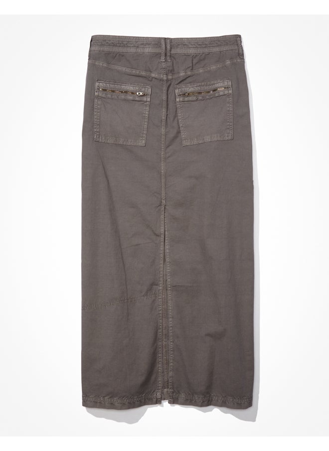 American Eagle - AE Snappy Low-Rise Cargo Maxi Skirt - Image 1