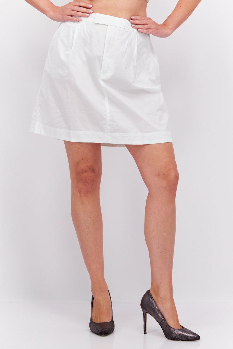 ESPRIT Women Plain Mini Skirts, White - Image 1