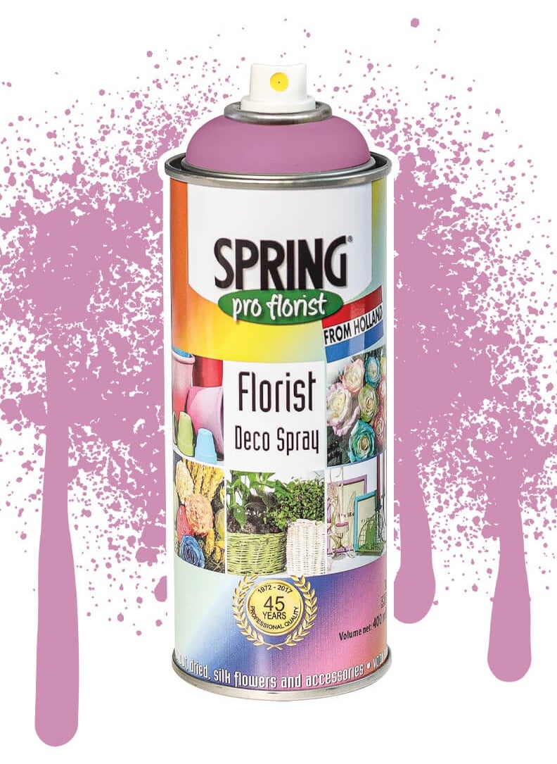 SPRING Spring Color Spray Pale Orchid, 400ml, High-Quality Floral Spray for Fresh or Artificial Flowers 