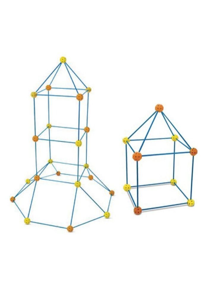 NIBEMINENT Puzzle fort building kit DIY children's tent building play house toy building block tent WITHOUT Tent cloth - Image 4