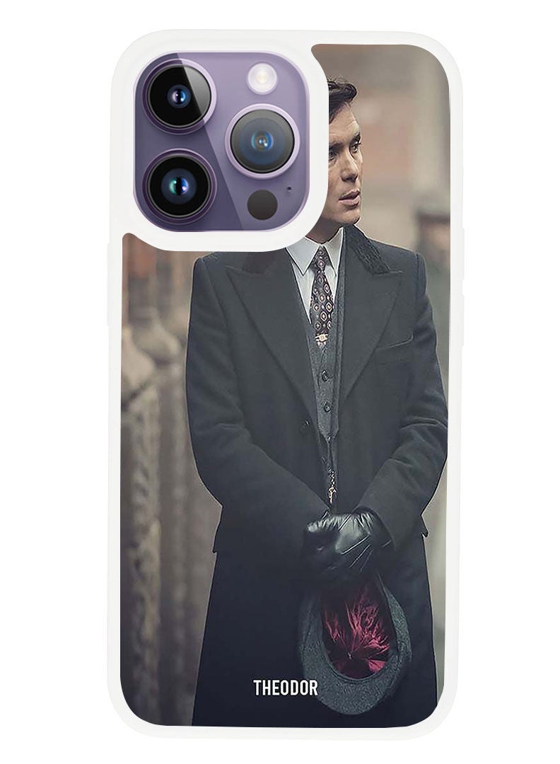 Theodor Protective Case Anti Scratch Shock Proof Cover For APPLE IPHONE 14 PRO Peaky Blinders (White Bumper) - Image 1