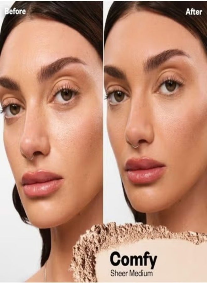 كوساس بودرة تثبيت وتنعيم نباتية خالية من التلك من كوساس كلاود سيت، مريحة - شفافة متوسطة 9.5 جم - خفيفة الوزن، ذات لمسة نهائية شفافة - Image 2