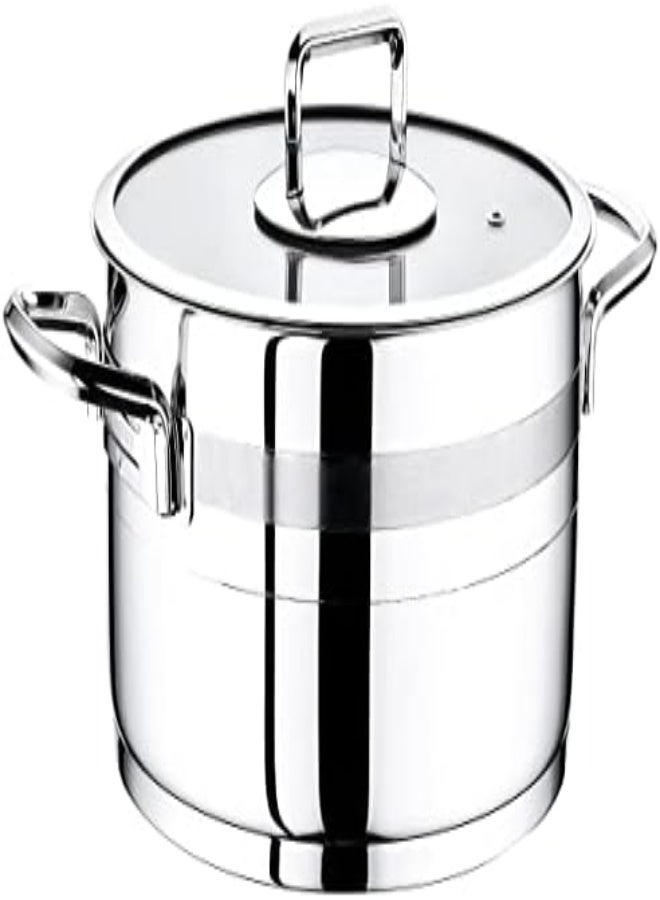 AKDC 8 Pieces Safir Cookware Set 18 Cm Deep Pot, 20 Cm Deep Pot, 24 Cm Deep Pot, 24 Cm Low Pot Silver Color  - Image 1