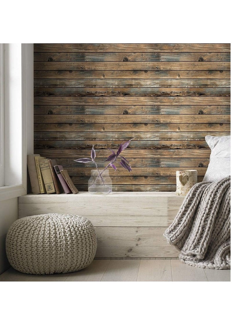 JOGAMS Wood Grain Self Adhesive 3D Wallpaper Waterproof 45 x 600cm Bedroom Living room Wall Decorative Furniture Renovation - Image 2