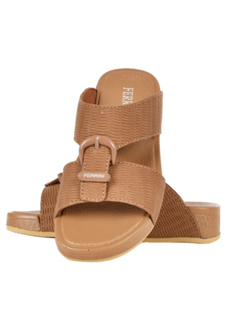 Ferrini - Kids Ferrini buckle embellishment Arabic Sandals Khaki - Image 1