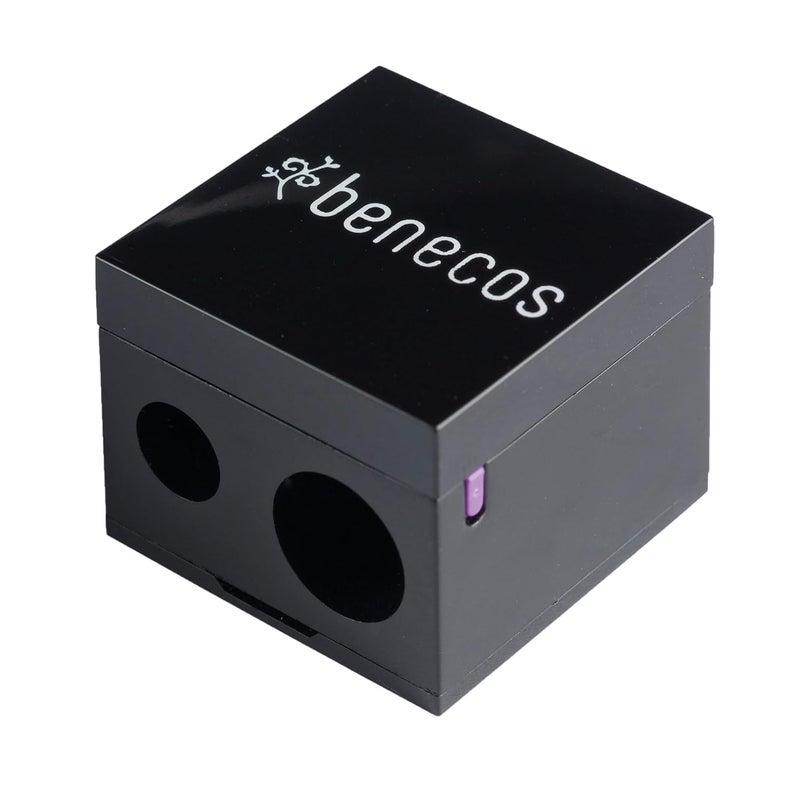 Benecos - double sharpener for cosmetic pencils - with integrated cleaning spatula - Image 1