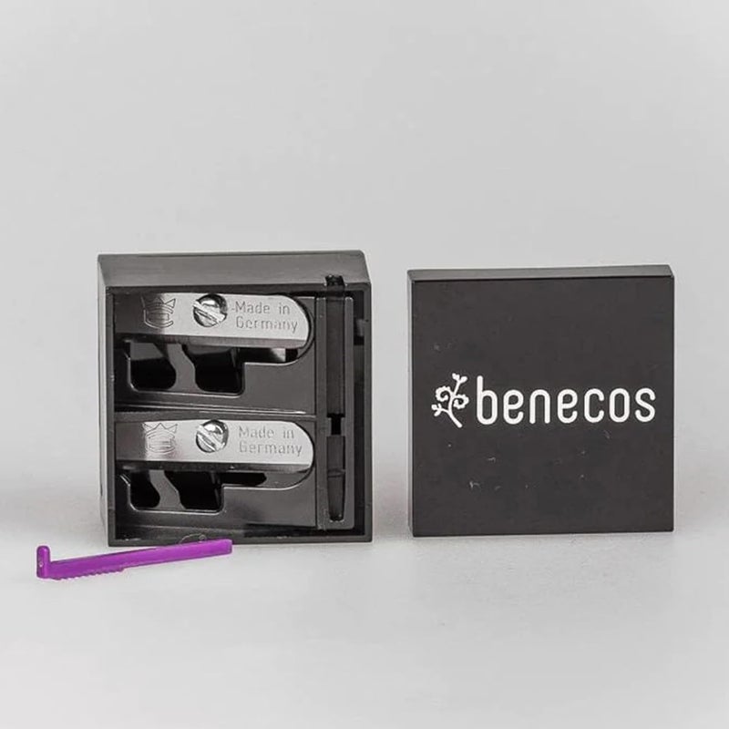 Benecos - double sharpener for cosmetic pencils - with integrated cleaning spatula - Image 4