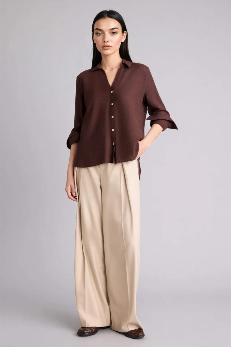DeFacto Regular Fit Shirt Collar Long Sleeve Shirt