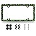 MUAWUOIK Interesting Alien License Plate Frame Colorful Galaxy Milky Way License Plate Funny Stainless Steel Accessory License Plate Personalise Decoration with Screws 123 x 63 for Women Men - Image 2