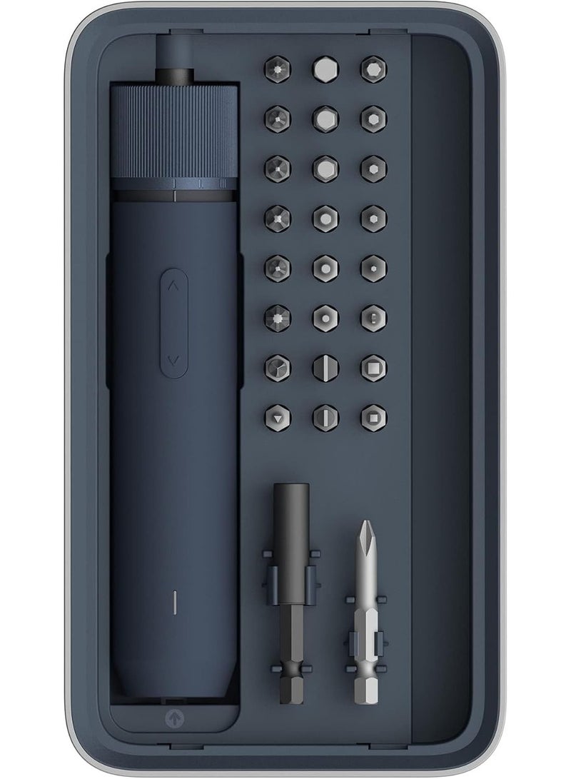 HOTO HOTO Electric Screwdriver Kit, 3.6V Cordless Screwdriver Set, Upgraded Capacity, Magnetic Case Lid, Mechanical Knob, 25 S2-steel Bits, Manual & Electric, LED Light  - Image 1