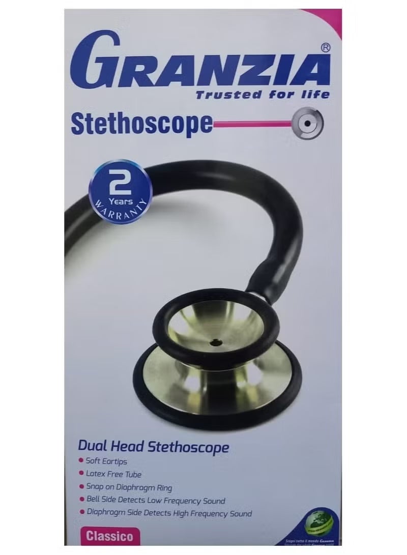  جرانزيا سماعة طبيب كلاسيك ثنائية الرأس - صوت واضح ودقيق - خفيفة الوزن وعملية ومثالية لـ الاستخدام اليومي - Image 2