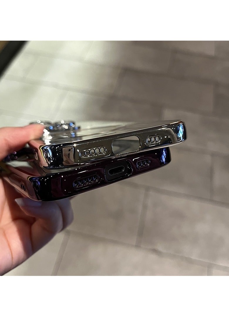 AROAQ Magnetic Case For iphone, Shockproof iPhone Bumper Cover, Plating For Magsafe Wireless Charge Case, Anti-scratch Mobile Protective Cover For iphone 15 Pro Max, 15 Plus, Pro, ( Dark Green ) - Image 3