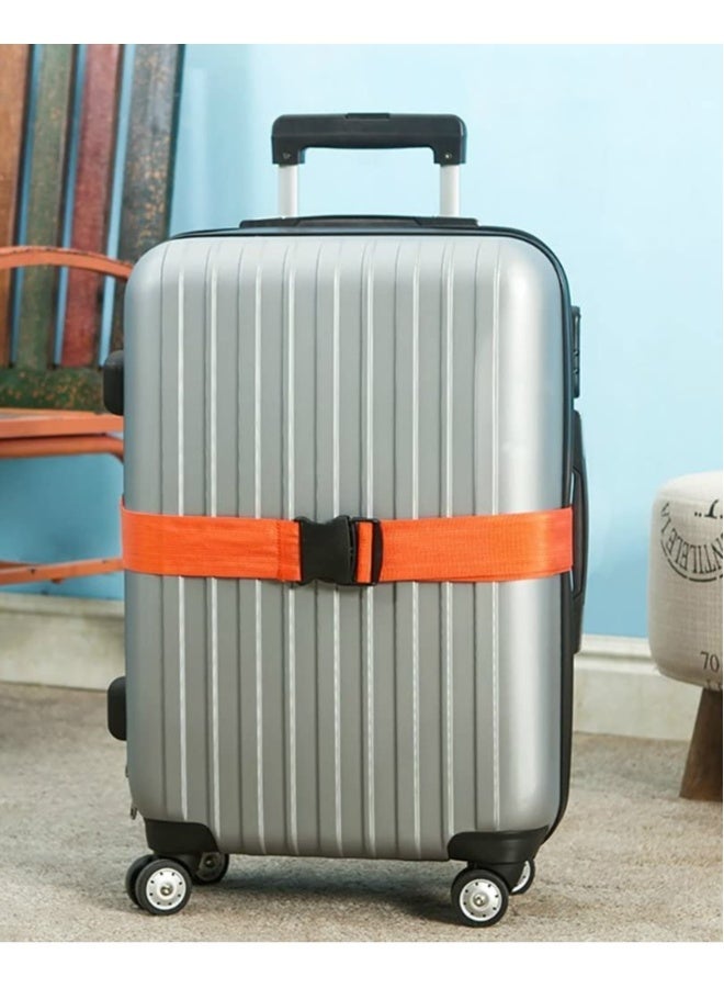 Luggage Straps Suitcase Belts Wide Adjustable Packing Straps Travel Accessories, Suitcase Belts, Packing Straps Travel Belts Accessories for Business Traveling Packing, 2 PCS 74 x 2 Inch Orange - Image 2