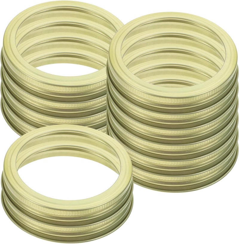 20pcs 86mm Wide Mouth Mason Jar Rings Metal Bands Tinplate Canning Jar Lid Replacement Bulk Pack for Food Storage and Preserving - Image 1