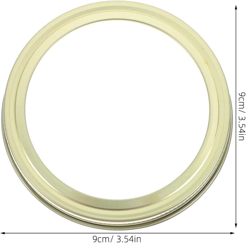 20pcs 86mm Wide Mouth Mason Jar Rings Metal Bands Tinplate Canning Jar Lid Replacement Bulk Pack for Food Storage and Preserving - Image 2