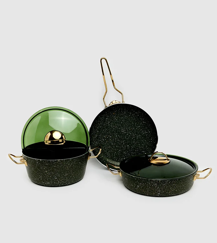 Sur La Table Granite Cookware Set 5Pcs Green