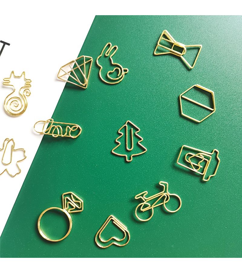Rabbit Shaped Paper Clips Set Of Two Colors Creative Office And Bookmark Clips - Image 4
