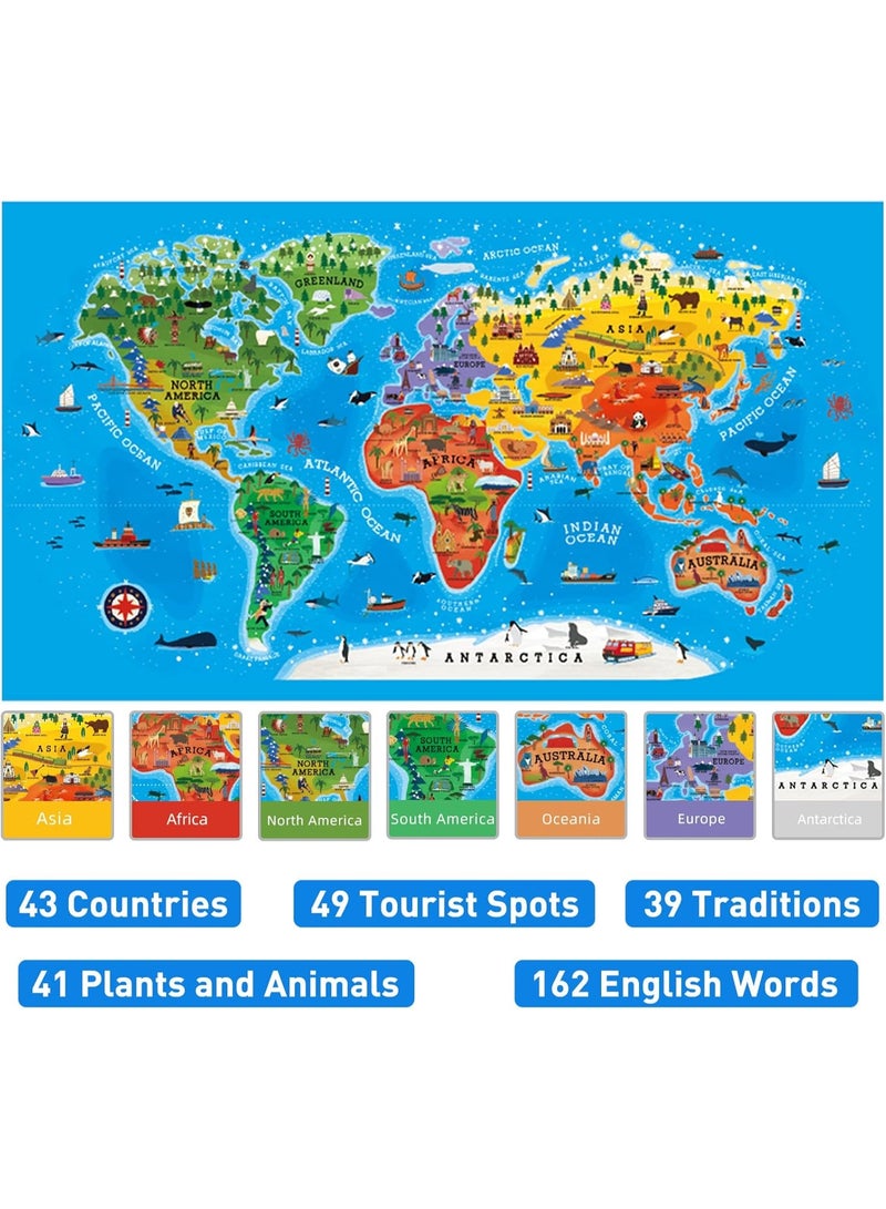 MiDeer 100Pcs Jigsaw Puzzles Kids Ages 4-8, Floor Puzzles for Ages 6-8, Toddler Puzzle for Children, Large Size Puzzle, Hand-held Gift Box, Preschool Games for Boys and Girls - Image 2