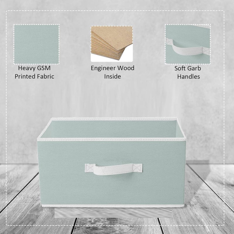 SH.NASIMA MANUFACTURER SH NASIMA Wardrobe Clothes Organizer Storage Box Foldable Closet Drawer Organizer for Underwear Socks Scarves Leggings Skirts y Pack Of 3 Grey  - Image 5
