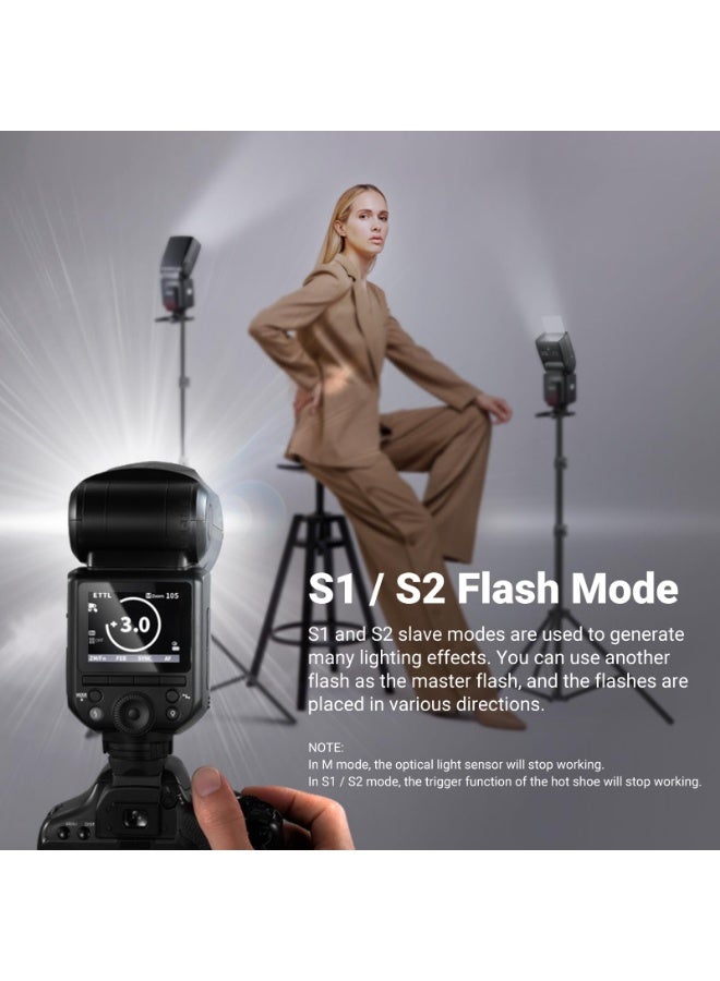 نيوير فلاش NEEWER TT560 لكاميرات DSLR (Canon/Sony/Nikon/Panasonic/Fuji) بقاعدة حذاء ساخن عالمية أحادية التلامس، متوافق مع Sony ZV1 (ليس ZV-1F)، بدون خاصية TTL. - Image 5