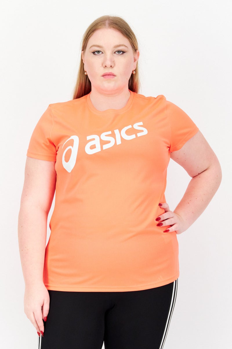 asics Women Sportswear Fit Short Sleeve Training T-Shirt, Fiery Flame - Image 1