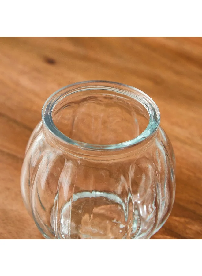 Home Box Kler Clear Glass Tealight Holder - 8x8x7 cm