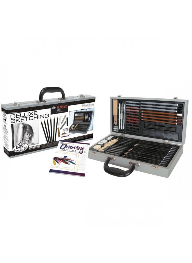 Royal & Langnickel Royal & Langnickel RSET-SKET2000 Wooden Box Sketching Art Set, Multicolor  - Image 3