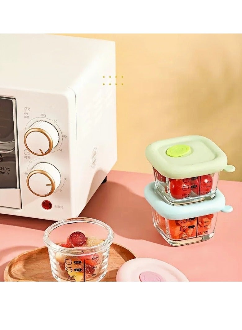 RAKAY 3 PCS Baby Food Containers,Reusable Infant Food Storage Jars, Small Snack Container with Lids for Infant & Babies, Microwave & Dishwasher Friendly - Image 2