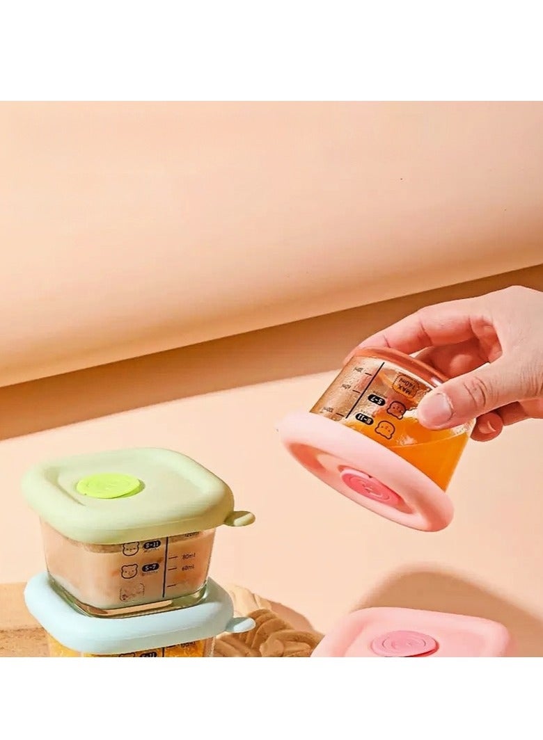 RAKAY 3 PCS Baby Food Containers,Reusable Infant Food Storage Jars, Small Snack Container with Lids for Infant & Babies, Microwave & Dishwasher Friendly - Image 4