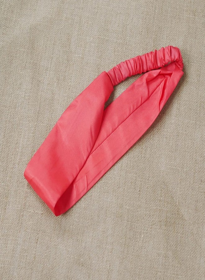 GORDON Pure Silk Knot Headband | Cute Fashion Headband | Hair Wrap | Double Twist Headband | Front Knot Headband (Dull Rose) - Image 3
