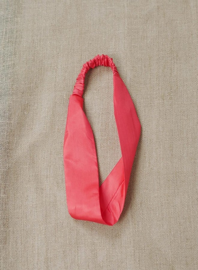 GORDON Pure Silk Knot Headband | Cute Fashion Headband | Hair Wrap | Double Twist Headband | Front Knot Headband (Dull Rose) - Image 4