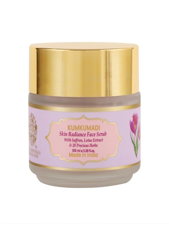 RYLLZ ESSENTIALS Kumkumadi Face Scrub | Skin Radiance with Saffron, Niacinamide, Vitamin E, White Jojoba Beads, Walnut Shell, Lotus Extracts & 28 Precious Herbs | for Dead Cells, Whiteheads, Blackheads, Dark Spots, Uneven & Dull Skin | Exfoliating Scrub | For All Skin Types | 100 ml - Image 1