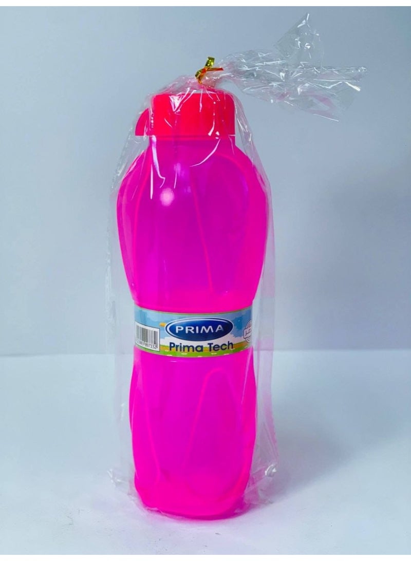 PRIMA Transparent plastic water bottle available in various colors. Size: 25 cm. Capacity: 1 liter. - Image 2