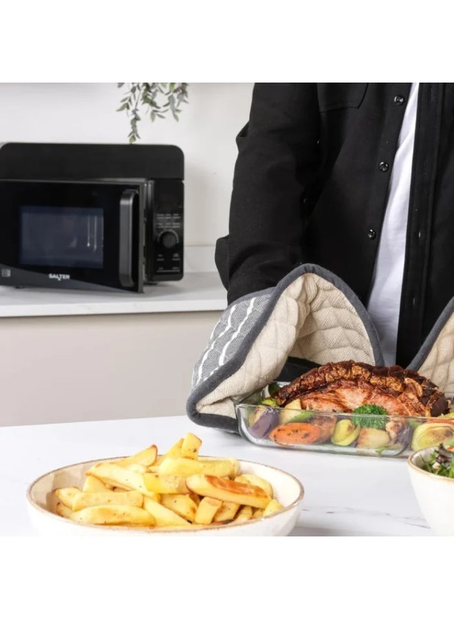 Salter EK5654 DuoWave 2-in-1 Air Fryer & Microwave – 20L, Air Fry Crisp & Cook, Combi Roast & Bake, Microwave Reheat & Defrost, 24.5cm Turntable, 8 Auto-Cook Functions, Includes Basket/Rack, 700W - Image 3